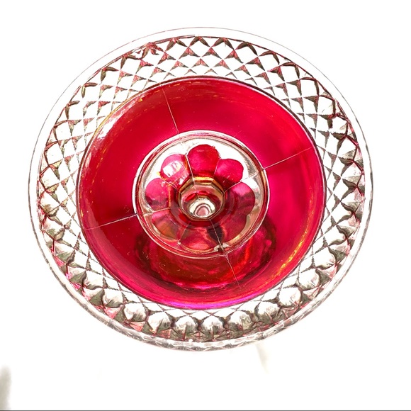 Westmoreland Apothecary Antique Vintage Jar Deep Ruby Red Flash Pressed Glass - Picture 5 of 6